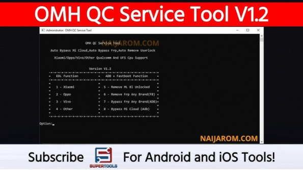 Omh qc service tool v1 2 android root  -  updated May 2024