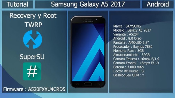 Samsung galaxy a5 2017 a5y17ltecan sm a520w android root  -  updated April 2024